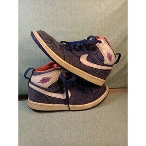Nike Youth Air Jordan 1 retro high deep royal blue wmns sneakers Sz 3Y